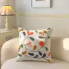 Nueva toalla bordada flor de algodón funda de cojín bordada tela para el hogar mesita de noche bolsa suave cojín decorativo para sofá cojín