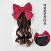 Peluca para niños cola de caballo media longitud cabello rizado cola de caballo lazo nudo cola de caballo lindo accesorios para el cabello de princesa accesorios para actuaciones cabello