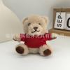Lindo lindo suéter oso colgante juguete de peluche oso de peluche muñeca colgante de bolsa llavero de muñeca
