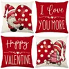 Fronha de almofada de amor para o Dia dos Namorados da Amazon, feliz Dia dos Namorados, capa de almofada para sofá de casa com tema vermelho