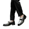 Verano Nuevo Estilo Talla Grande Formal de Negocios Zapatos de Piel Brogues para Hombre Mocasines sin Cordones con Borlas 46