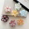 Clip de Plástico Color Gelatina Dulce Flor Pinza para el Cabello con Textura Pinza de Flor de Cinco Pétalos Accesorios para el Cabello Nuevo Pinza para el Cabello Tocado