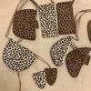 Design de Nicho Estampa de Leopardo Bolsa para Cartões Bolsa para Óculos de Pendurar no Pescoço Bolsa de Couro Bovino Senso de Alto Padrão Moda Ins Corrente de Lã Acessórios