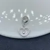 Pulsera de Cristal Hecha a Mano con Corazón de Diamantes Completos Recortado que Conserva el Color, Pulsera de Goteo, Accesorios de Joyería DIY, Cuentas
