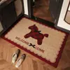 2026 Alfombra de Piso de Terciopelo de Cristal de Caballo de Secuoya Retro de Lujo Ligero para Entrada, Alfombra Decorativa Antideslizante para Entrada del Hogar