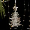 Decoraciones Navideñas Transfronterizas, Colgantes Acrílicos con Lentejuelas, Colgantes Transparentes de Copo de Nieve, Accesorios de Decoración para Escena de Árbol de Navidad