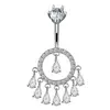 Anillo para el Ombligo Transfronterizo Europeo y Americano Corazón de Melocotón Mariposa Flor Circonita Clavo para el Ombligo Joyería para Piercings Corporales Más Vendida en Amazon