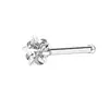 Piercing de Nariz Estrela de Cinco Pontas em Aço Inoxidável, Piercing de Nariz com Barra Única de Zircônia, Piercing de Nariz Personalizado, Barra Reta, Barra Curva, Piercing de Nariz em S, Atacado de Fábrica