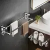 Toallero de Acero Inoxidable 304 Barra para Toallas de una Sola Barra para Baño sin Taladro Doble Barra con Taladro para Baño Barra Colgante Toallero