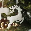 Polvo Dorado de Brillo de Plástico Transfronterizo Colgante de Reno Cervatillo Accesorios de Decoración para Árbol de Navidad Decoraciones Navideñas Estampado en Caliente