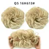 Peruca de Coque de Cabelo Cacheado de Fibra Sintética Transfronteiriça, Penteado de Coque Natural Fofo Estilo Europeu e Americano, Coque de Cabelo Elástico de Cabelo, Fabricante de Coque de Flor