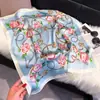 Primavera 2025 Nuevo Pañuelo Moda Estilo Occidental Combinable Cuadrado Pequeño 70cm Pañuelo Decorativo Protección Solar Chal de Viaje Mujer