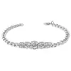 Pulseras de Zirconia de Comercio Exterior Europeo y Americano, Pulseras de Lujo Ligero para Mujer, Joyería de Mano Tipo Tenis, Personalización de Fabricante, Stock Listo Transfronterizo