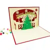 Cartão de felicitações de Natal cartão tridimensional árvore de Natal 3D cartão tridimensional cartão pequeno criativo de Natal negócio de atacado