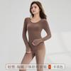 Traje Térmico Nuevo de Otoño e Invierno para Mujer, Levanta Caderas, Control de Abdomen, Forrado con Felpa, Engrosado, Cómodo, Traje Seamless Moldeador de Cuerpo de Alta Elasticidad
