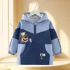Ropa exterior impermeable y resistente a las manchas para niños, elegante abrigo de otoño e invierno, tallas mediana y grande, chaqueta de algodón con cremallera, adecuada para usar sobre la ropa