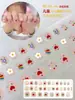 Pegatinas para Uñas Infantiles de 30 Piezas Sin Hornear, Lindas Pegatinas Mini de Arte para Uñas de Dibujos Animados para Niñas, Impermeables, de Larga Duración, No Tóxicas, Sin Olor