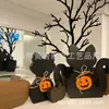 Decoração de Mesa de Madeira Gato Preto de Halloween de Alta Qualidade Direto da Fábrica Decoração Criativa para Casa