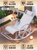 Balcón Hogar Reclinable Perezoso Ocio Silla de Descanso Hora del Almuerzo Silla de Ocio para Adultos Sala de Estar Hora del Almuerzo Silla Mecedora para Ancianos Silla de Ratán Silla Mecedora