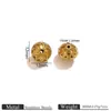 Aço Inoxidável 304 Banhado a Ouro Contas Redondas Vazadas Materiais para Miçangas Artesanais Pulseira Colar DIY Acessórios de Joias