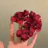"Maquiagem Vermelha Reflete Beleza" Novo Estilo Étnico Chinês Presilha de Cabelo para Casamento de Noiva Decorada com Flor Vermelha Presilha de Cabelo Feminina Acessórios de Cabelo para Noivado