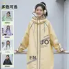 Impermeable Largo de Eva a Prueba de Lluvia para Mujer, Ropa de Lluvia de Cuerpo Completo para Bicicletas Eléctricas, Poncho Grueso de una Pieza Integrado para Adultos Hombres para Montar