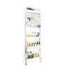 Estante perforado multicapa para baño, esquinero detrás de la puerta, estante de almacenamiento, no requiere taladro, organizador de zapatillas y mopa