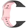 Adequado para Apple Laser Carving Flor Embutida Duas Cores Pulseira de Relógio de Silicone Pulseira de Relógio de Silicone Apple iWatch em Estoque