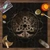 Toalha de Mesa para Cartas de Tarot, Árvore da Vida, Fases da Lua, Jogo de Cartas de Tarot, Toalha de Mesa Decorativa para Embaralhar Cartas, Toalha de Mesa Decorativa para Jogo de Tabuleiro Mistério de Assassinato