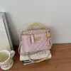 Bolso Caja de Textura Acolchada Estilo Chanel Lujo Ligero, Bolso Cruzado con Cadena de Hombro Moderno y Elegante, Bolso de Mano Versátil de Moda