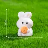 Miniaturas fofas de cenoura e coelho em desenho animado - perfeitas para jardinagem, paisagismo, decorações DIY e como pequenos enfeites de mesa