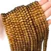 Suministro Directo de Fábrica de Accesorios para Joyería, Piedra Ojo de Gato Amarillo Tigre de Alta Calidad, Cuentas Redondas de 8 mm, Pulsera Semi-Terminada para Mujer, Venta al por Mayor
