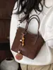 Bolsa de Mão de Pelúcia Camurçada Feminina 2026 Nova Outono Retro para o Trabalho Bolsa de Ombro Único Bolsa Saco Maillard Transversal