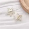 Perla de Imitación ABS Blanco Crudo Lazo Cruzado Estrella de Cinco Puntas Pulsera Hecha a Mano DIY Pendientes Accesorios de Joyería con Cuentas