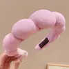 Diadema de Nube de Color Caramelo para Mujer 2026 Nuevo Estilo Pinza para el Cabello para Lavarse la Cara Accesorio para el Cabello de Corona Alta Otoño e Invierno Diadema de Esponja de Invierno