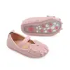 Zapatos para bebé niña de 0 a 1 año color liso moño suela de goma suave antideslizante resistentes al desgaste zapatos de princesa para niños pequeños BBW3098
