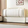 2025 Nova Cama de Chão com Cabeceira Macia Personalizável de Madeira Maciça Acessível Luxuosa Simples Cabeceira Macia com Encosto