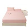 Lençol de baixo com elástico de Veludo de Leite Classe A com Escultura para Cama de Solteiro Capa de Cama para Quarto de Casa Conjunto de Três Peças Capa Protetora de Colchão Simmons Tudo Incluído