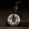 Colgante Hebilla de Paz Taiyin de Chiba para Hombres y Mujeres, Estilo Chino Retro Colgante de Collar Sólido de Bendición de Paz y Alegría