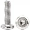 Tornillo de cabeza plana hexagonal invertida de acero inoxidable 304, tornillo de borde inclinado, tornillo para muebles de cabeza hexagonal de 3/16 1/4
