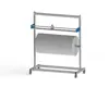 Rack de embalagem, suporte para plástico bolha, suporte para rolo de filme, suporte para caixa de papelão, suporte para material de embalagem com função de corte, prateleira de armazenamento de rolos de filme, organizador de rolos de filme