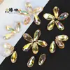 20 Piezas de Cristales de Gota de Agua Facetados Multicolor, Accesorios para Joyería DIY, Cuentas Sueltas de Gota de Agua, Cuentas de Cristal para Joyería DIY
