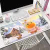 Alfombrilla de Ratón Caricatura Linda Capibara Lulu Número Dormitorio Habitación Escritorio de Computadora Oficina Cuero Lavable Alfombrilla de Doble Cara