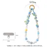 Cordão Original para Celular Estilo Xizang com Pompons Tecidos à Mão do Xizang, Corrente para Celular Estilo Chinês com Contas de Aventurina Verde, Presente de Alto Padrão