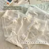 Bragas Femeninas de Seda de Hielo Ultra Delgadas Sin Costuras Verano Chica Cremosa Ropa Interior de Triángulo para Mujer Ropa Interior de Máscara para Niñas