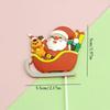 24 Nuevo Pegamento Suave Mingkang Enchufe Navideño Adornos de Decoración de Pastel de Santa Claus Vestido de Fiesta Transfronterizo
