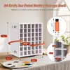 Estante giratorio de almacenamiento para pintura acrílica, Organizador de escritorio apilable de 84 compartimentos, Caja organizadora multifuncional para pintura al óleo
