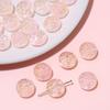 Cuentas de vidrio transparente de AliExpress, doble par, agujero recto, cuentas dispersas, accesorios para collar hechos a mano.