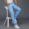 Calças Casuais Masculinas Novas 2024, Calças Finas de Perna Reta, Calças Casuais de Corte Reto para Jovens Homens de Negócios
