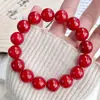 Nuevo Pulsera de Cuenta Redonda Raíz de Bodhi Rubor Difuminado para Hombres y Mujeres Pulsera de Cuentas Budistas Suavidad Envolvente Pulsera Fábrica Venta al por Mayor